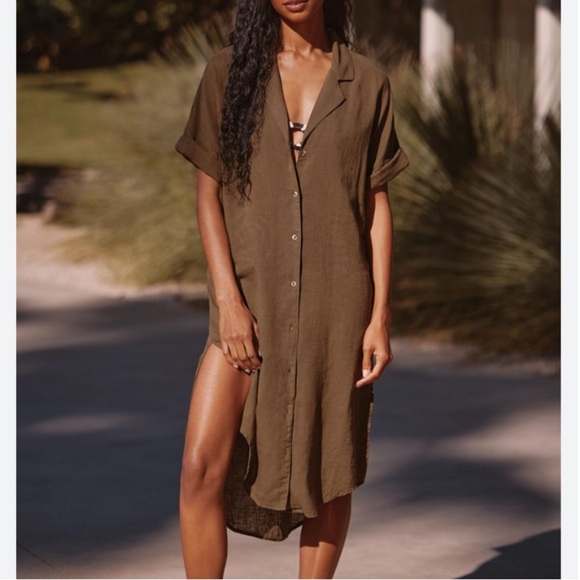 The Lucia Sheer Midi Dress by Anthropologie:
Linen Edition Button Front Shirt - Picture 2 of 6
